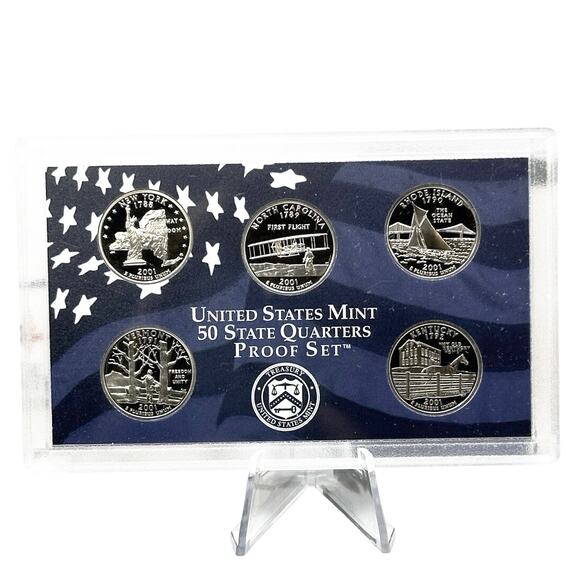 2001 US Mint State Quarters Proof Set Giftable Collectible Edition - Picture 1 of 6